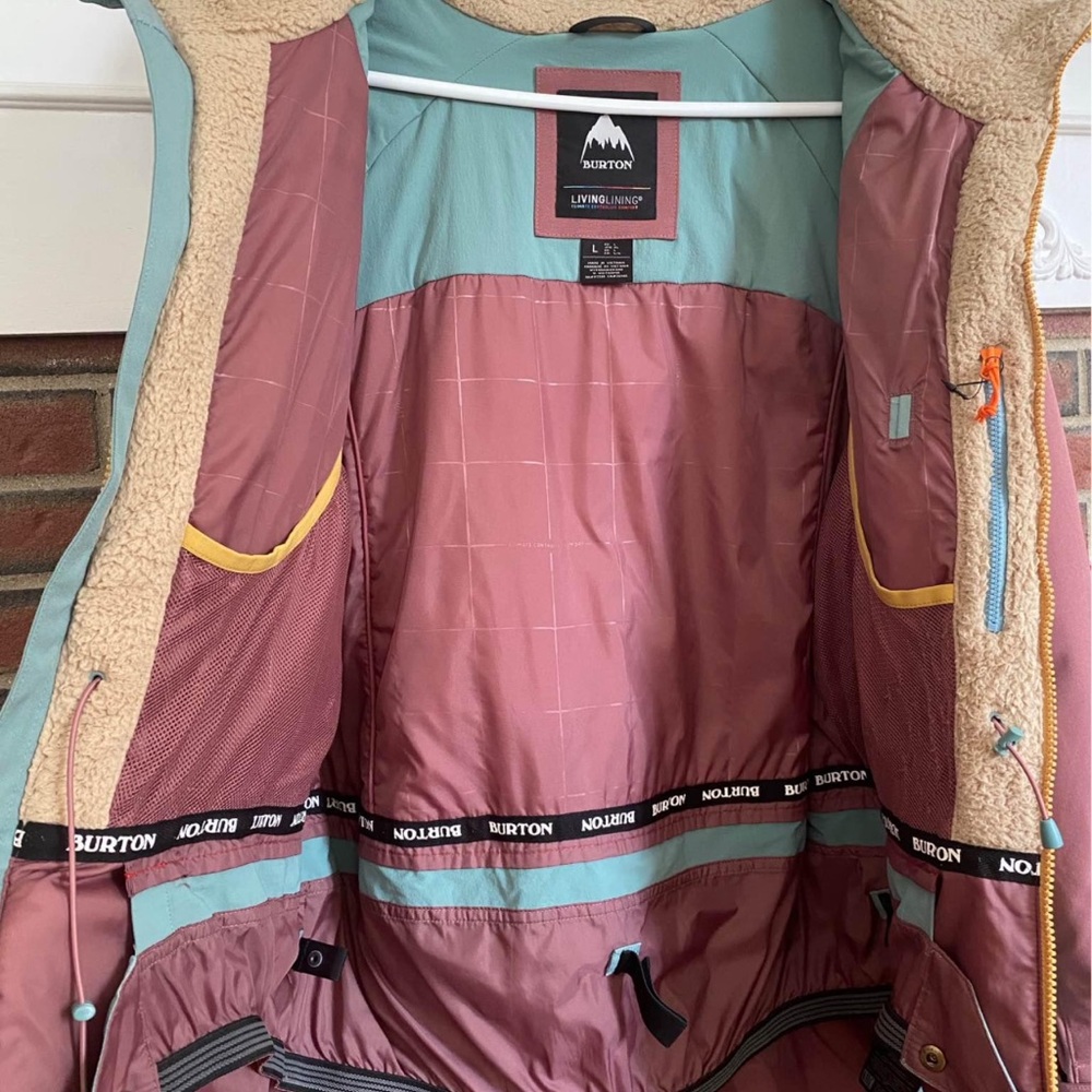 Burton Multicolor Hooded Jacket with Sherpa Lining - Picture 4 of 5